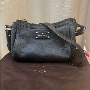 Kate Spade Black Berkshire Road Gabriella Leather Crossbody Bag w Dustbag